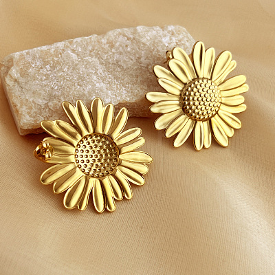 304 Stainless Steel Stud Earrings EJEW-G422-03G-1