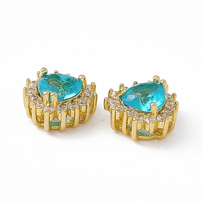 Rack Plating Brass Micro Pave Cubic Zirconia Beads KK-C007-12G-12-1