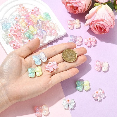 20Pcs Transparent Resin Cabochons RESI-YW0005-61-1