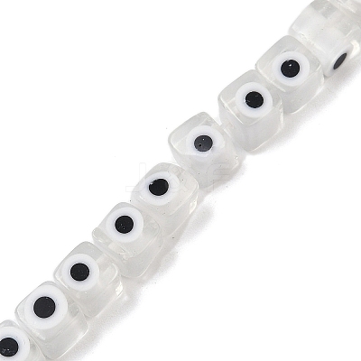 Handmade Evil Eye Lampwork Beads Strands LAMP-G166-16B-1
