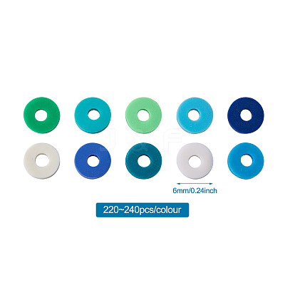 Handmade Polymer Clay Beads CLAY-TA0001-09-1