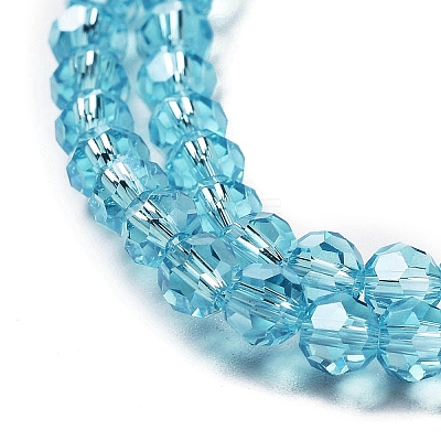 Electroplate Transparent Glass Beads Strands EGLA-A035-T4mm-A08-1