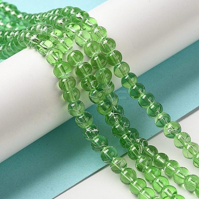 Drawbench Transparent Glass Beads Strands GLAD-Q012-6mm-05-1