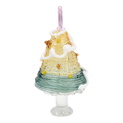 Handmade Lampwork Christmas Tree Ornaments LAMP-C026-06B-1