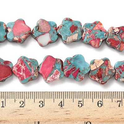 Dyed Synthetic Imperial Jasper Beads Strands G-D337-14mm-B04-1