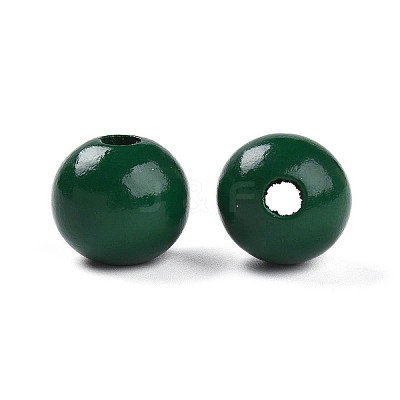Painted Natural Wood Beads WOOD-A018-16mm-05-1