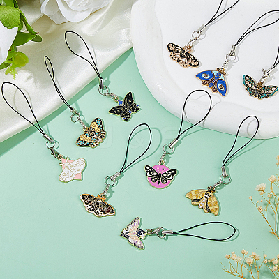 10Pcs Alloy Enamel Mobile Straps HJEW-DC00068-1