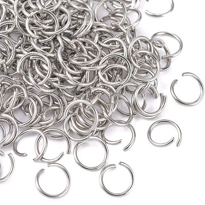 Tarnish Resistant 304 Stainless Steel Open Jump Rings X-STAS-R049-6x0.7mm-1