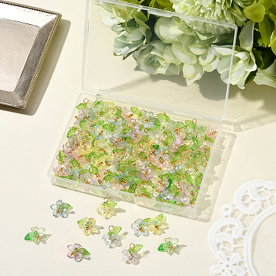 100Pcs Plastic & Acrylic Pendants FIND-SC0019-77-1