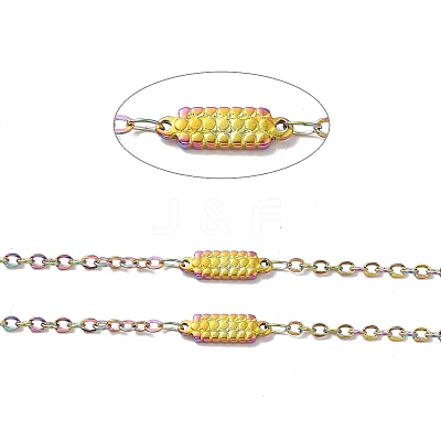 Ion Plating(IP) 304 Stainless Steel Rectangle Link Chains STAS-B041-10MC-1