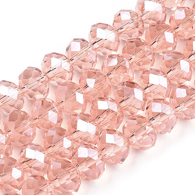 Electroplate Glass Beads Strands EGLA-A034-T1mm-A34-1