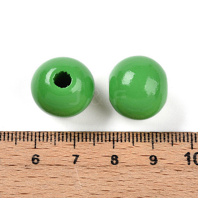 Painted Natural Wood Beads WOOD-A018-16mm-07-1