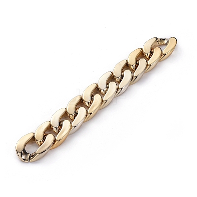 Handmade Plastic Curb Chains AJEW-JB00525-02-1