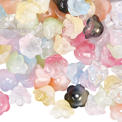 90Pcs 9 Colors Lampwork Beads LAMP-PA0001-12-1