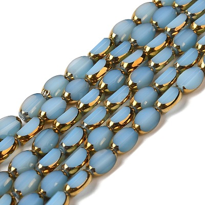 Electroplate Glass Beads Strands X-EGLA-P061-02B-02-1