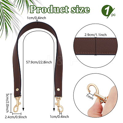 PU Leather Handbag Chain Straps PURS-WH0008-11C-1