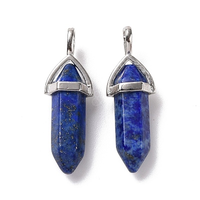 Natural Lapis Lazuli Pointed Pendants G-K329-30P-1