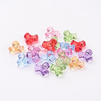 Transparent Acrylic Plastic Tri Beads for Christmas Ornaments Making X-PL699M-1