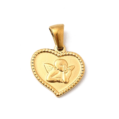 Hand Polished 304 Stainless Steel Charms STAS-B094-15G-1