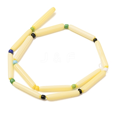 Handmade Lampwork Chevron Beads LAMP-Z019-01-21-1
