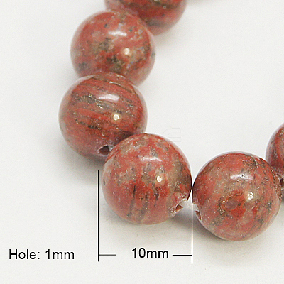 Natural Sesame Jasper/Kiwi Jasper Beads Strands G-G149-10mm-2-1