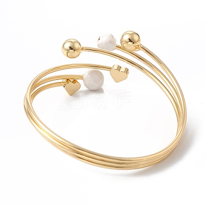 Brass Cuff Bangles BJEW-A134-01G-08-1