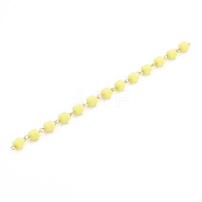 Handmade Polymer Clay Beaded Chain AJEW-JB00926-02-1