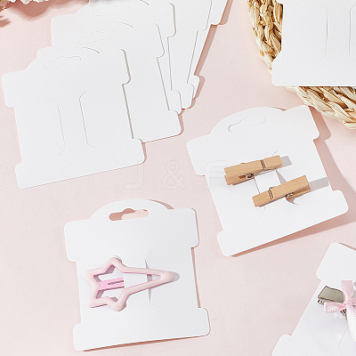 100Pcs Blank Paper Hair Clip Display Cards CDIS-SP0001-36-1