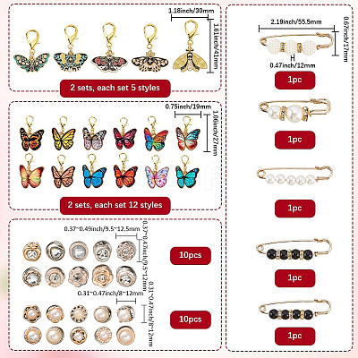 Alloy Enamel Pendants & Alloy Safety Pin Brooch AJEW-SP0002-04-1