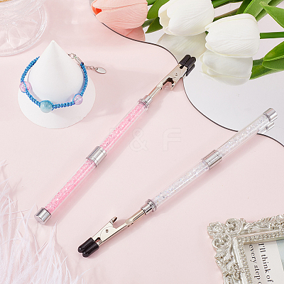 2Pcs Iron and PVC and Acrylic Alligator Memo Clips FIND-SC0011-25C-1