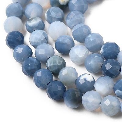 Natural Blue Opal Beads Strands G-P603-C-4mm-04-1