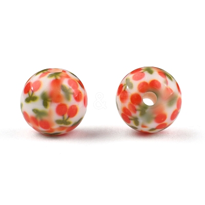 Opaque Printed Acrylic Beads MACR-S271-12mm-M-1
