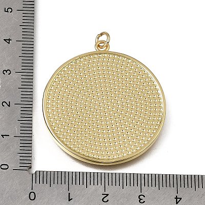 Natural Shell Brass Pendants KK-C262-11A-G-1