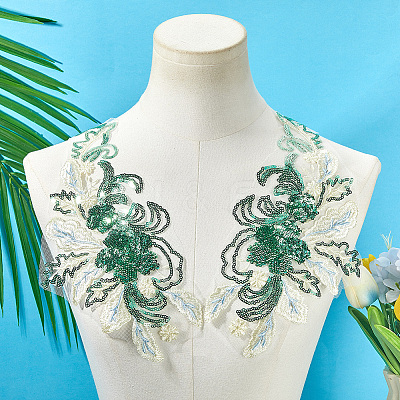 Polyester Embroidery Lace Sewing Ornaments DIY-WH20031-078A-1