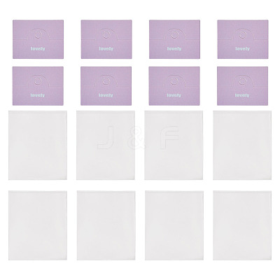 100Pcs Folding Flower Printed Paper Display Header Cards CDIS-TA0001-46B-1
