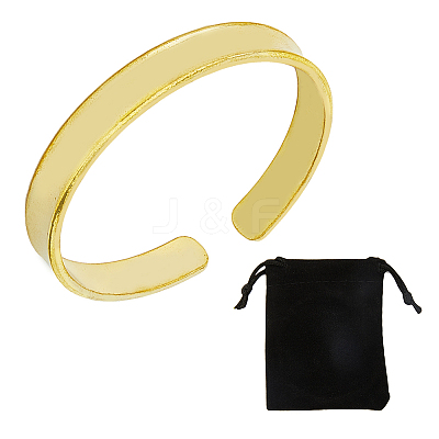 1Pc Brass Cuff Bangles for Men Women BJEW-UN0001-43-1