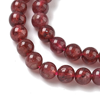 Natural Garnet Beads Strands X-G-Z104-A01-4mm-1