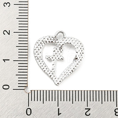 UV Plating Alloy Rhinestone Pendants PALLOY-D026-05P-1