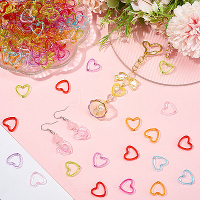 300Pcs Transparent Acrylic Bead Frames TACR-SP0001-31-1