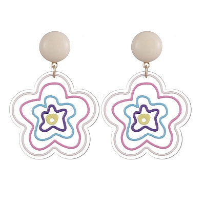 Alloy Resin Stud Earrings for Women WGDCBB9-01-1