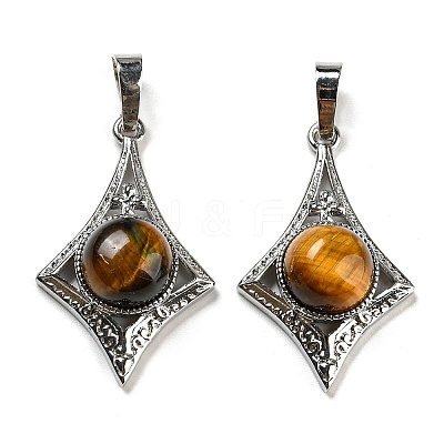 Natural & Synthetic Mixed Gemstone Pendants G-P517-03P-1