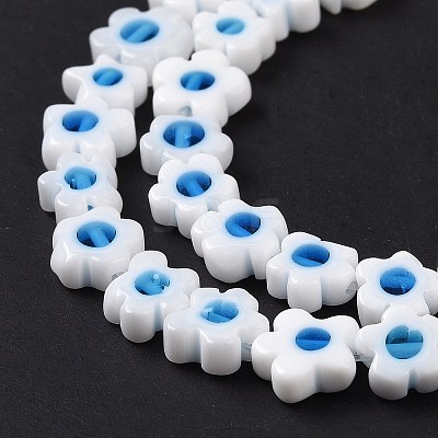 Handmade Millefiori Glass Bead Strands LAMP-J035-8mm-66-1