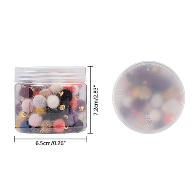 Faux Mink Fur Covered Charms WOVE-PH0001-15-1