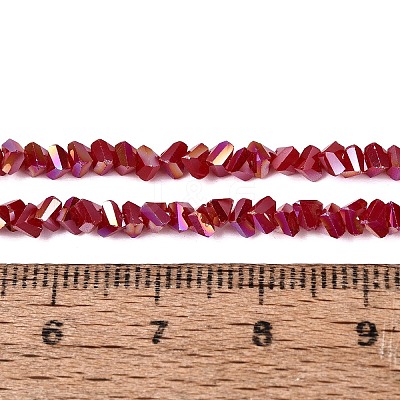 Electroplate Opaque Glass Beads Strands EGLA-Q139-01A-C11-1