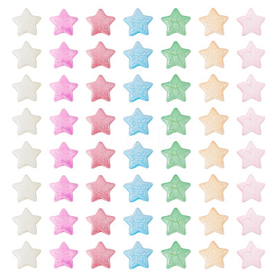 300Pcs Crackle Opaque Acrylic Beads OACR-TA0004-60-1
