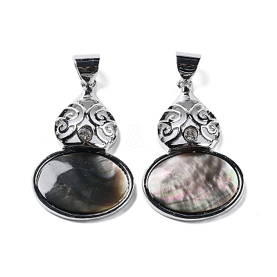 Natural Paua Shell Pendants FIND-A036-01P-03-1