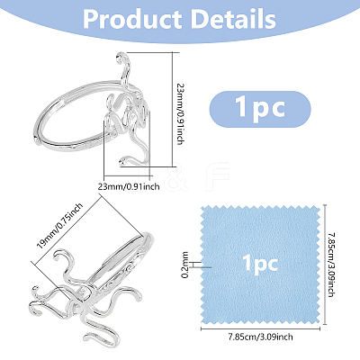 1Pc Adjustable 925 Silver Ring Adjustable Ring Findings FIND-DC0006-64P-1