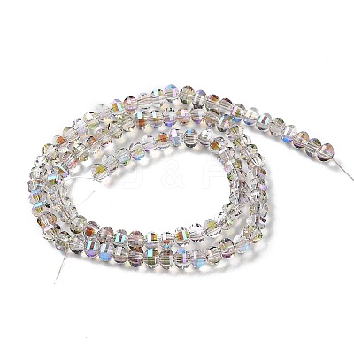 Transparent Electroplate Glass Beads Strands GLAA-Q099-H01-07-1