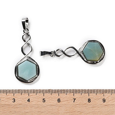 Natural Flower Amazonite Pendants G-F777-05P-09-1