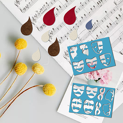 Acrylic Earring Handwork Template DIY-WH0359-065-1